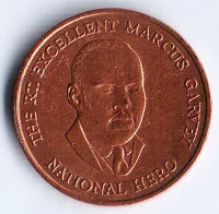Монета 25 центов. 1995 год, Ямайка.