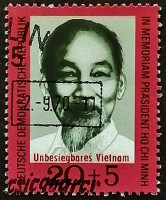 Почтовая марка. "Хо Ши Мин". 1970 год, ГДР.
