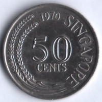 50 центов. 1970 год, Сингапур.