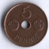 5 пенни. 1943 год, Финляндия.