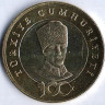 Монета 5 лир. 2023 год, Турция. 100 лет со дня основания Республики.