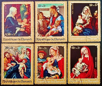 Набор почтовых марок (6 шт.). "Рождество". 1970 год, Бурунди.