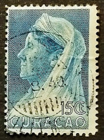 Почтовая марка. "Королева Вильгельмина". 1936 год, Кюрасао.