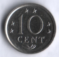 Монета 10 центов. 1983 год, Нидерландские Антильские острова.