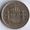 Монета 100 песет. 1998 год, Испания.