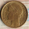 Монета 50 сантимов. 1938 год, Франция.
