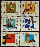 Набор почтовых марок (6 шт.). "Летние Олимпийские игры - Сеул`1988". 1988 год, Польша.