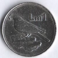 Монета 1 лира. 2000 год, Мальта.