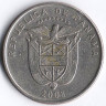 Монета 1/4 бальбоа. 2008 год, Панама. Борьба с раком груди.