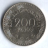 Монета 200 песо. 2015 год, Колумбия.