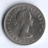 Монета 6 пенсов. 1966 год, Великобритания.