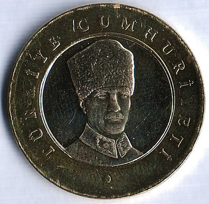 Монета 5 лир. 2024 год, Турция.