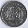 Монета 5 рупий. 1992 год, Маврикий.