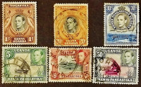 Набор марок (6 шт.). "Король Георг VI". 1938-1952 годы, Британская Восточная Африка.