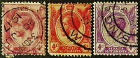 Набор почтовых марок (3 шт.). "Король Георг V". 1913-1924 годы, Стрейтс Сетлментс.