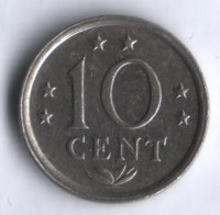Монета 10 центов. 1985 год, Нидерландские Антильские острова.