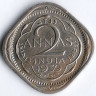 Монета 2 анны. 1939(c) год, Британская Индия. Тип аверса 2.