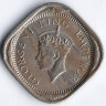 Монета 2 анны. 1939(c) год, Британская Индия. Тип аверса 2.