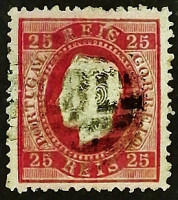 Почтовая марка. "Король Луиш I". 1870 год, Португалия.