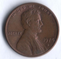 1 цент. 1974(D) год, США.