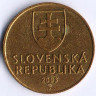 Монета 10 крон. 2003 год, Словакия.
