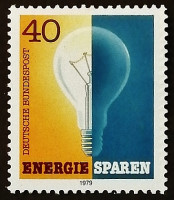 Почтовая марка. "Кампания по экономии энергии". 1979 год, ФРГ.