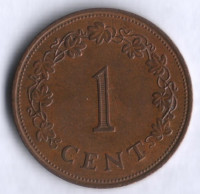 Монета 1 цент. 1975 год, Мальта.