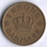 Монета 1 крона. 1930 год, Дания. N;GJ.
