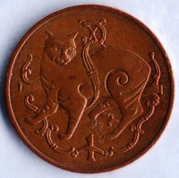 Монета 1 пенни. 1980(AA) год, Остров Мэн.