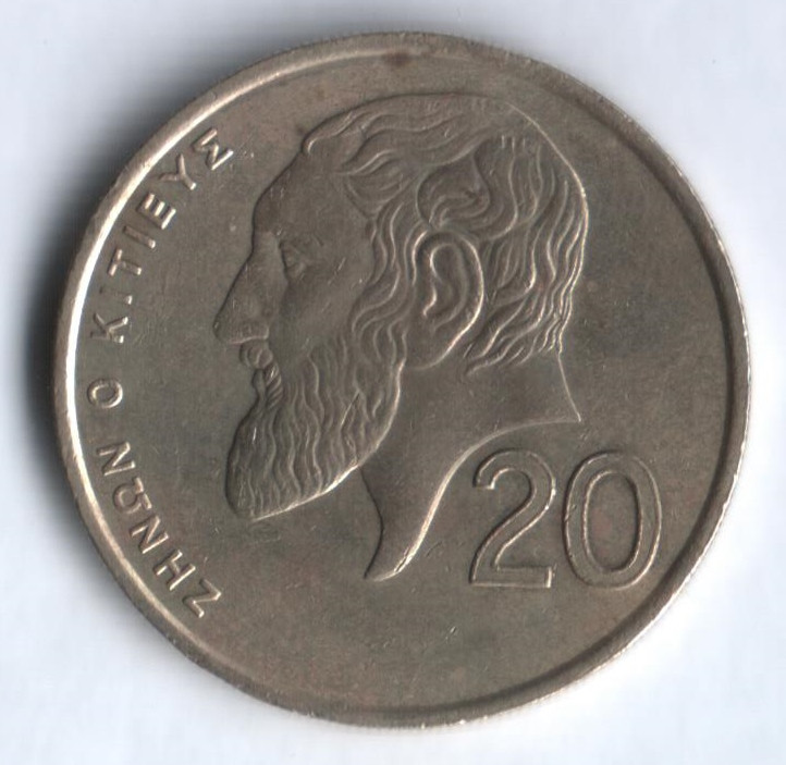 Монета 20 центов. 1993 год, Кипр.