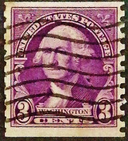 Почтовая марка (3 c.). "Джордж Вашингтон". 1932 год, США.