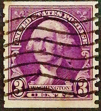 Почтовая марка (3 c.). "Джордж Вашингтон". 1932 год, США.