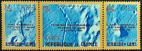 Набор марок (3 шт.). "Достижения Америки и России в космической отрасли (II)". 1965 год, Гвинея.