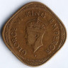 Монета 2 анны. 1944(b) год, Британская Индия.