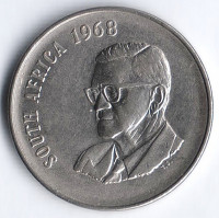 Монета 50 центов. 1968 год, ЮАР (South Africa).