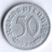 Монета 50 рейхспфеннигов. 1940 год (A), Третий Рейх.