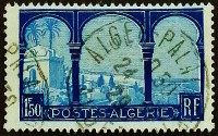 Почтовая марка (1,5 fr.). "Алжирская бухта". 1927 год, Алжир.