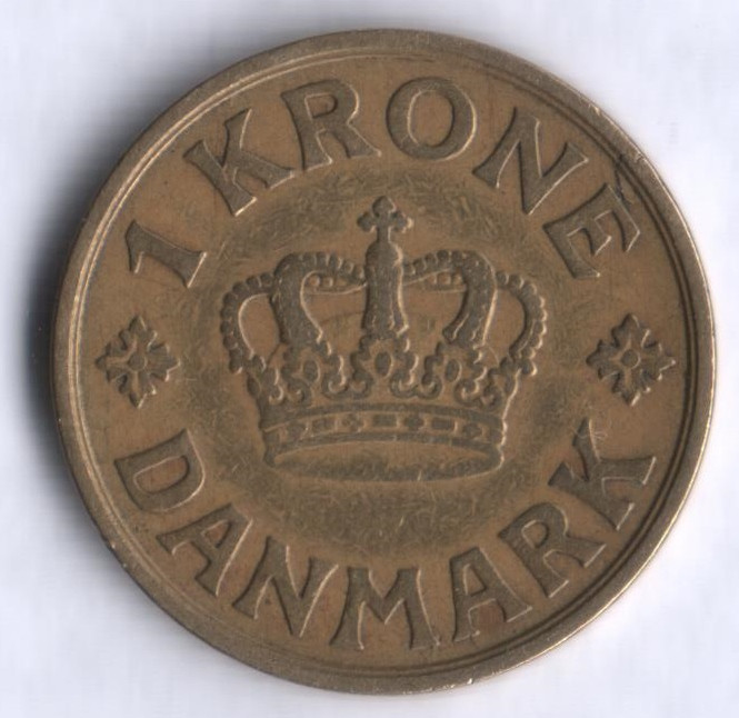 Монета 1 крона. 1931 год, Дания. N;GJ.