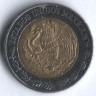 Монета 1 песо. 2017 год, Мексика.