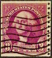 Почтовая марка (3 c.). "Джордж Вашингтон". 1932 год, США.