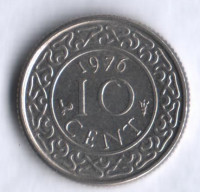 10 центов. 1976 год, Суринам.