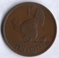 Монета 1 пенни. 1928 год, Ирландия.