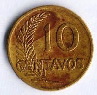 Монета 10 сентаво. 1964 год, Перу.