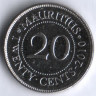 Монета 20 центов. 2010 год, Маврикий.