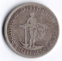 Монета 1 шиллинг. 1938 год, Южная Африка.