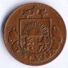 Монета 1 сантим. 1926 год, Латвия.