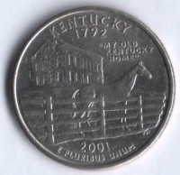 25 центов. 2001(P) год, США. Кентуки.