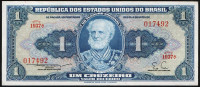 Банкнота 1 крузейро. 1955 год, Бразилия.
