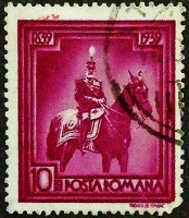 Почтовая марка (10 l.). "100-летие со дня рождения короля Карола I". 1939 год, Румыния.