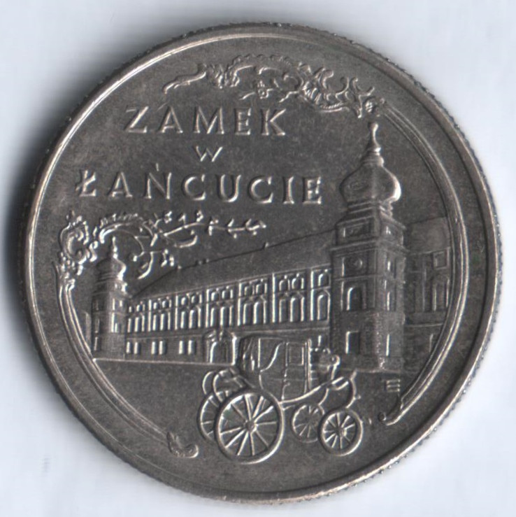 Монета 20000 злотых. 1993 год, Польша. Замок в Ланцуте.